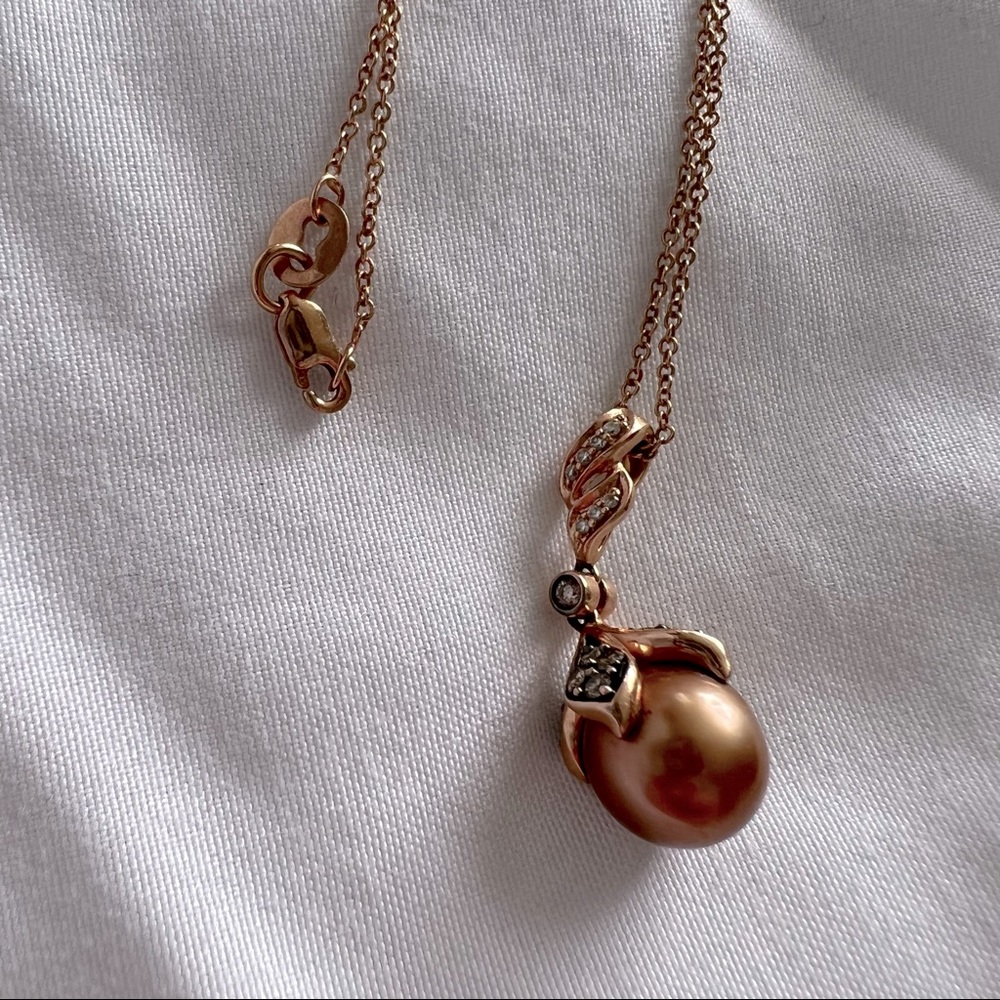 14K Rose Gold Le Vian Chocolate Pearl Necklace